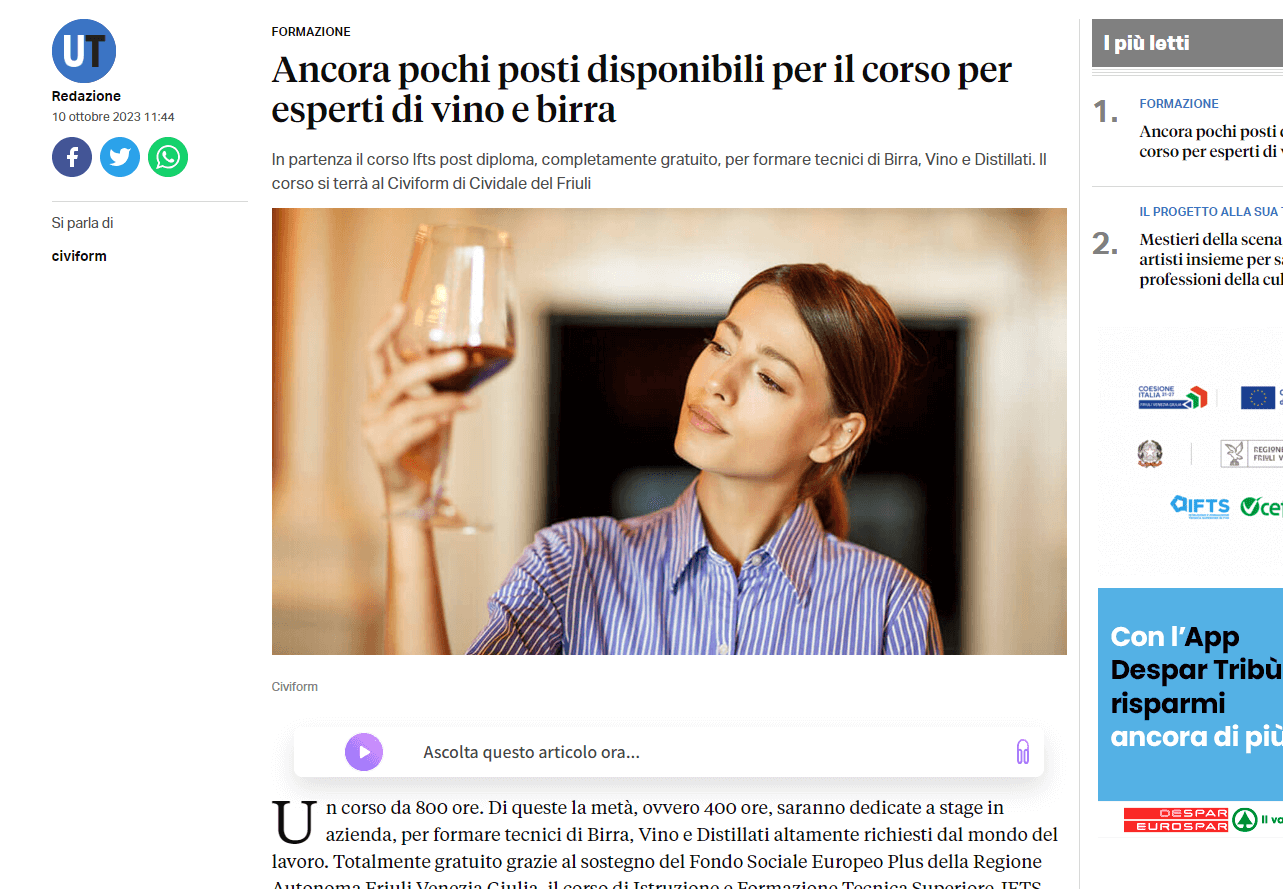 udinetoday ifts civiform